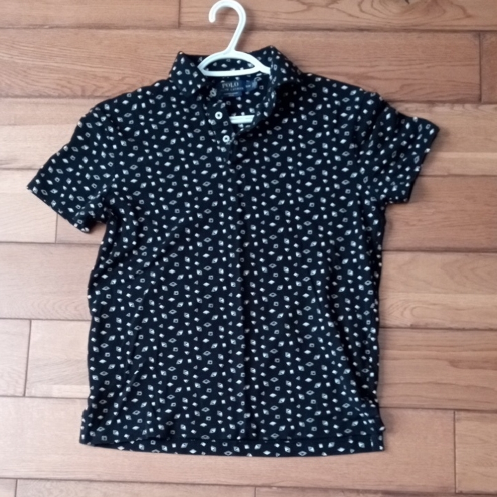 Polo Ralph Lauren Black and White Patterned Casual Shirt